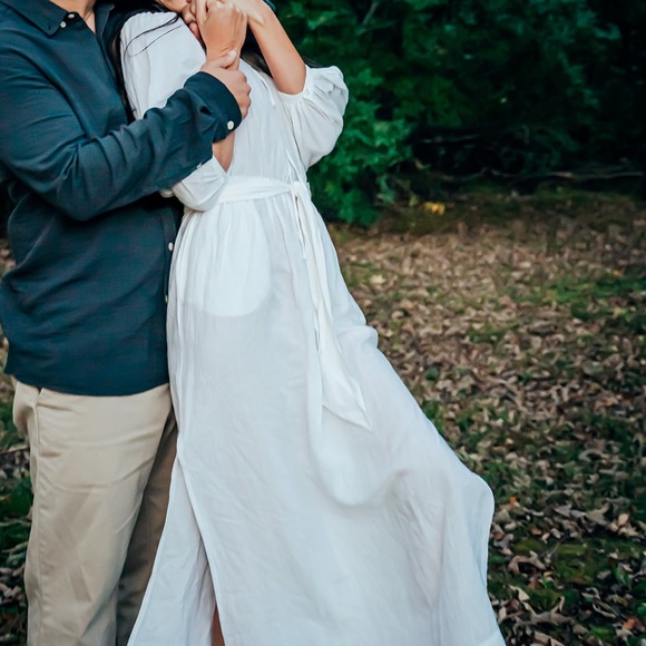 NWT Topshop Ivory Peasant Dress - Picture 3 of 3